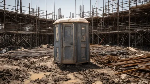 tymczasowa toaleta na budowie