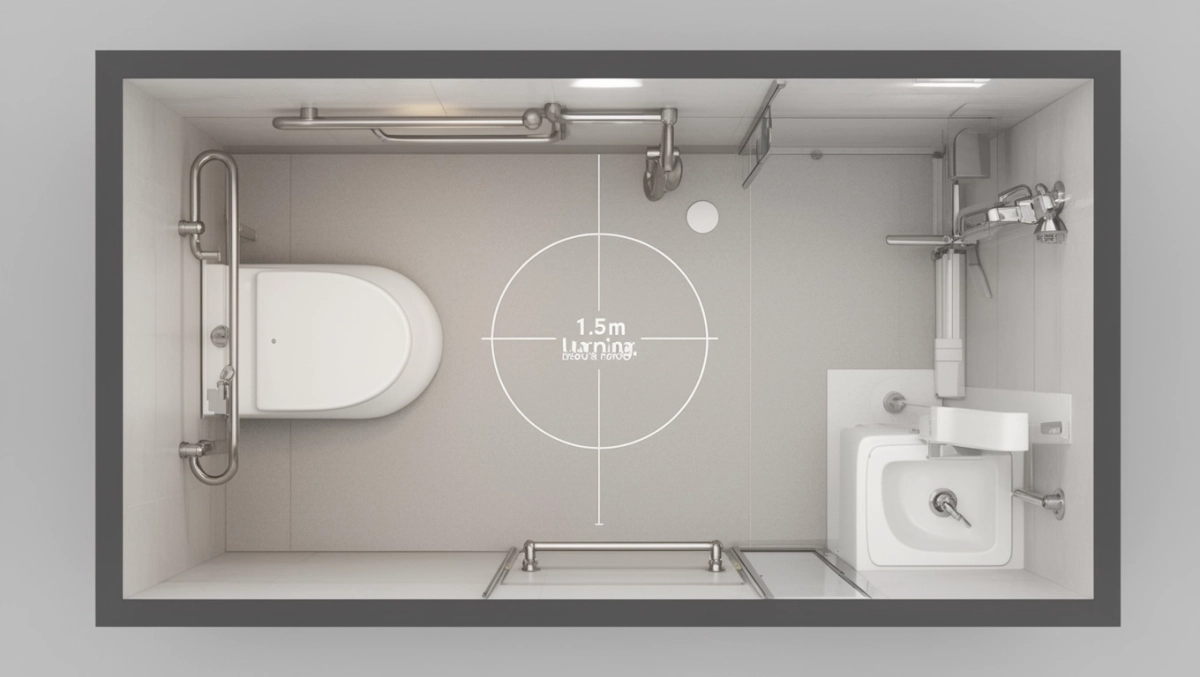 toaleta dla niepełnosprawnych rzut