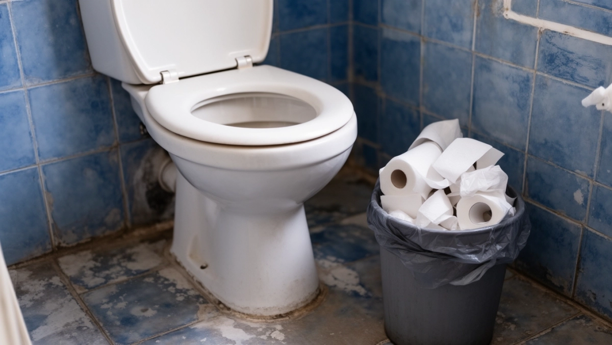 zakaz wrzucania papieru do toalety